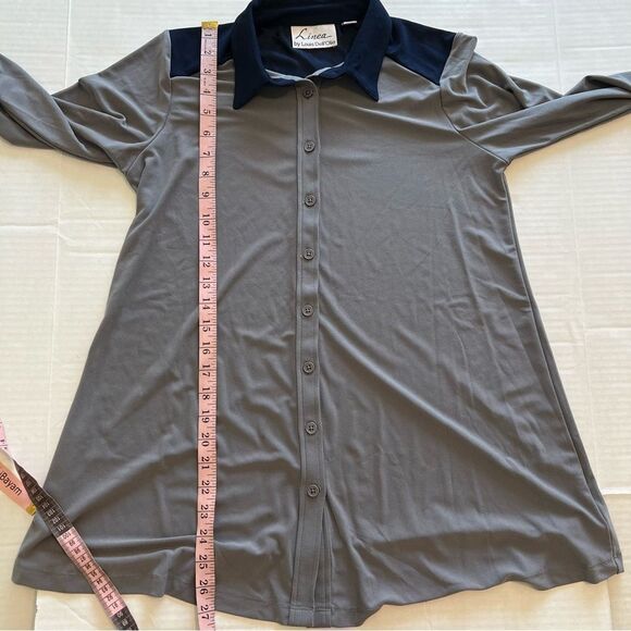 NWOT Linea by Louis Dell'Olio Moss Crepe Button Front Shirt | Size XS - Picture 7 of 7